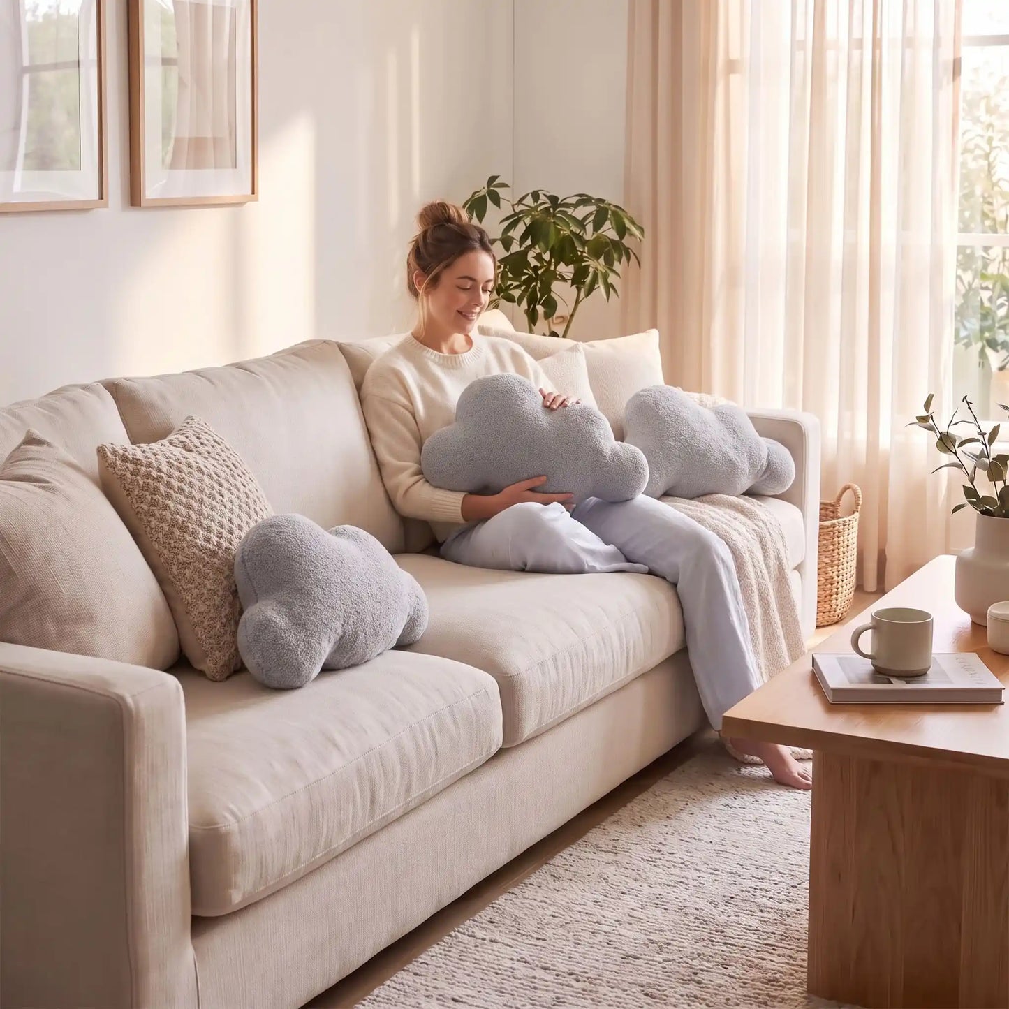 coussins pour canapé confortables
