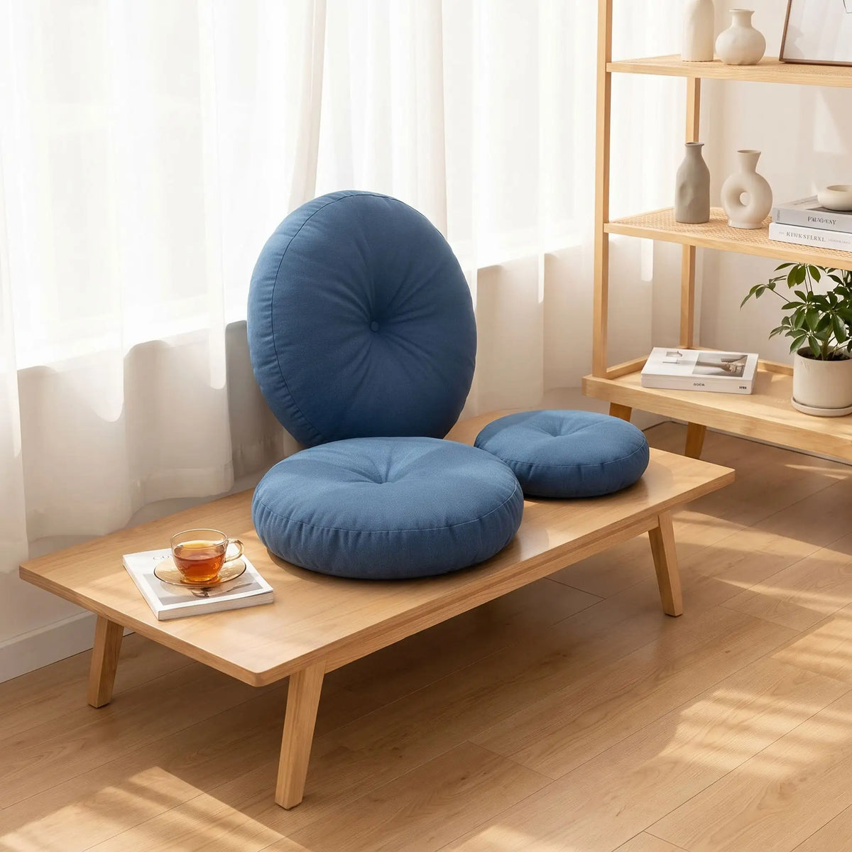 coussin de sol rond yoga confort