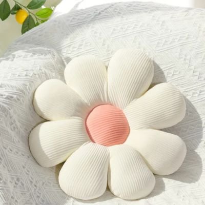 coussin fleur blanc