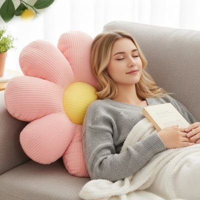 coussin fleur confortable