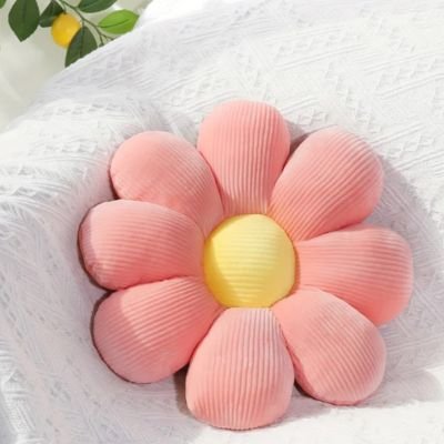 coussin fleur rose confortable design