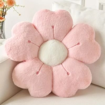 coussin fleur rose