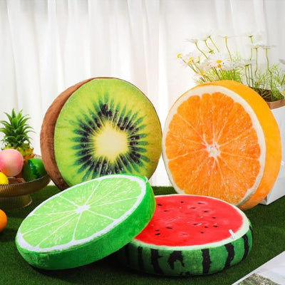 coussin rond style fruit