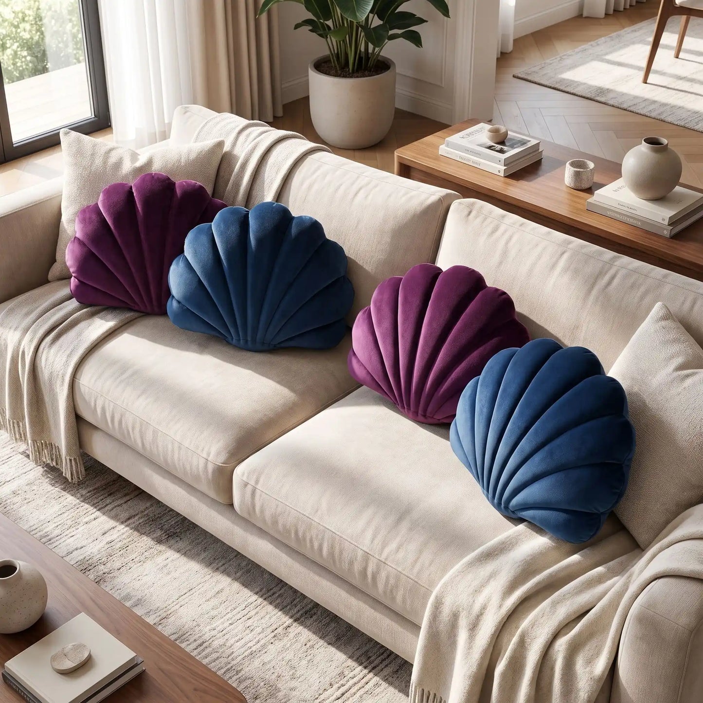 coussins pour canapé magnifiques sur  le divan