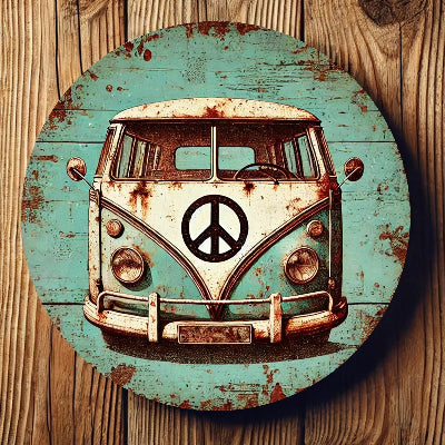 décoration mural en bois vert avec logo voiture décoration artistique