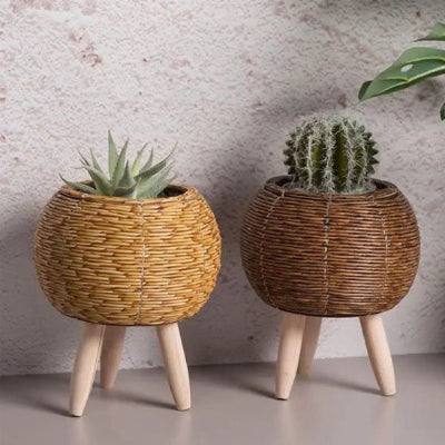 deux caches pot sur pied deux couleurs