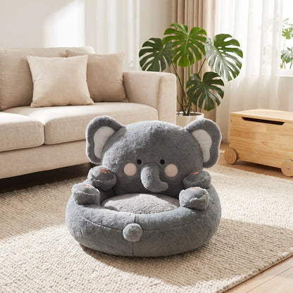 gros coussin de sol gris