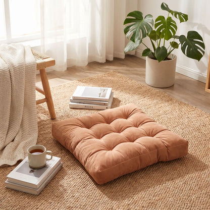 gros coussin de sol kaki
