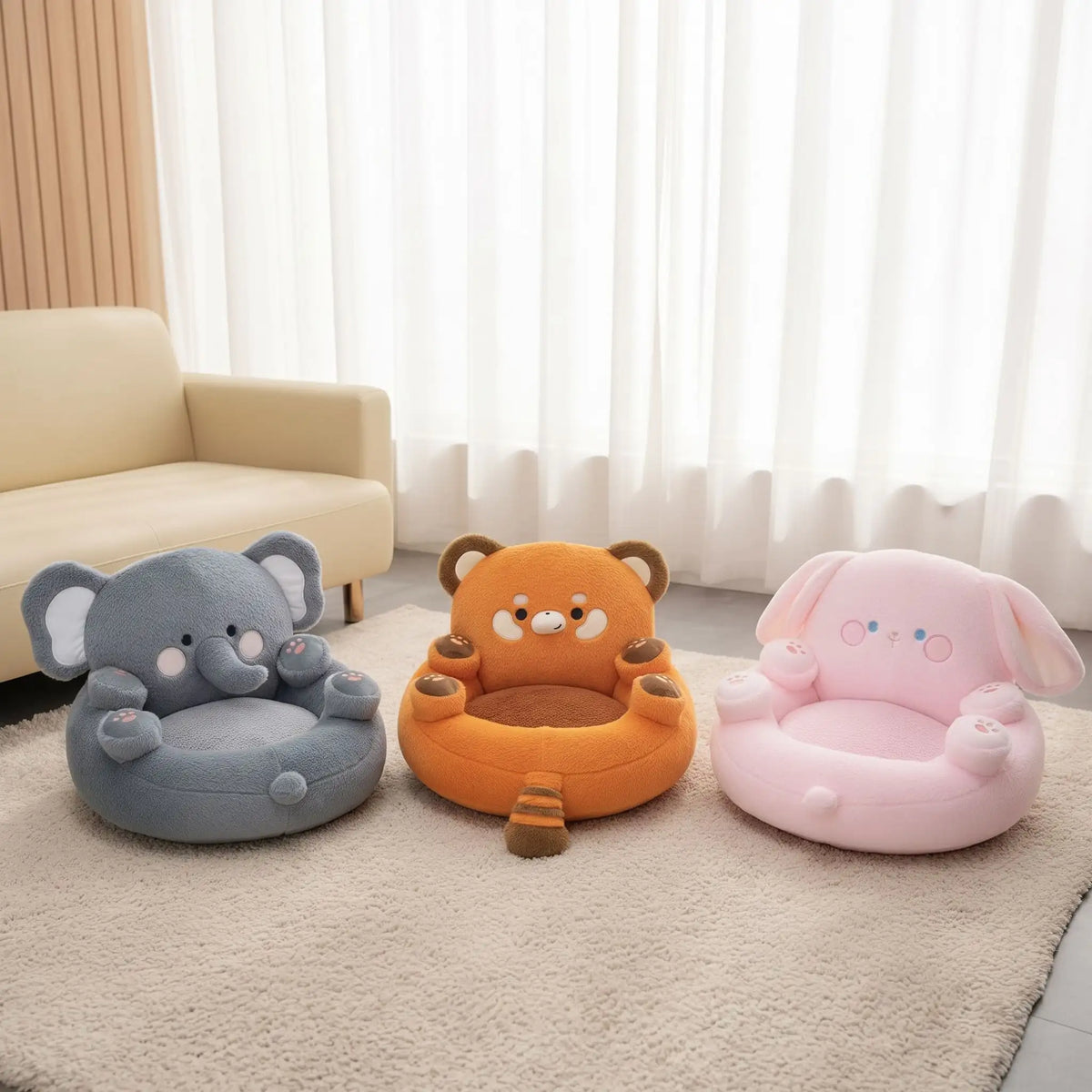 gros coussin de sol trois couleurs