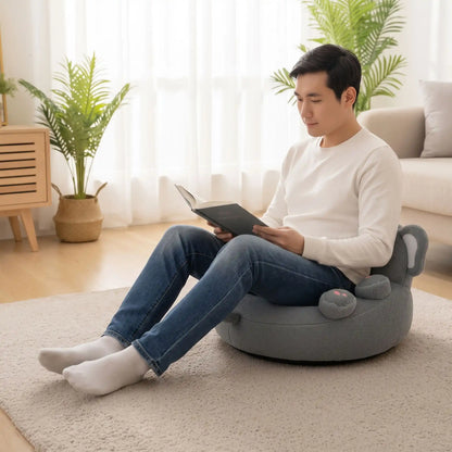 homme lit sur gros coussin de sol