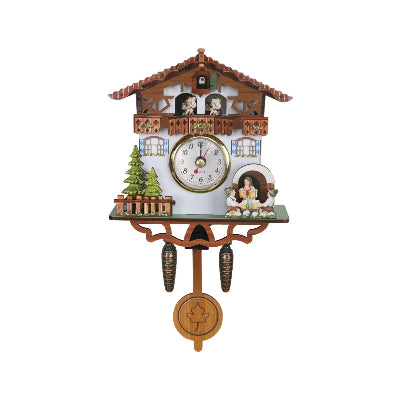 horloge coucou en bois blanc