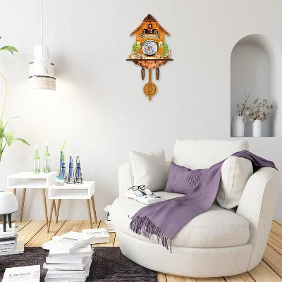 horloge coucou traditionnelle en bois salon cosy charmant