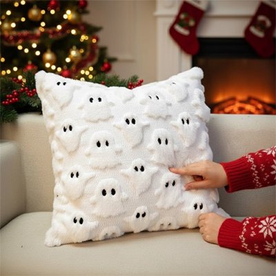housse coussin fantôme noir 