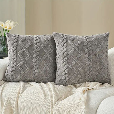 housse coussin gris confortable