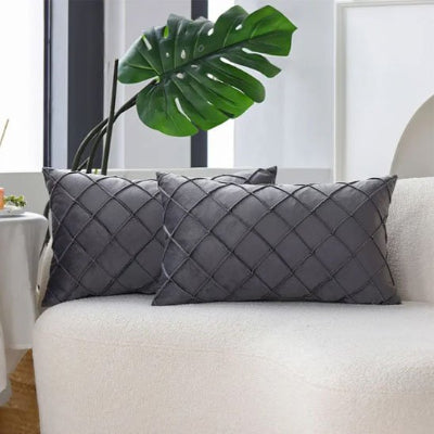 Housse coussin gris