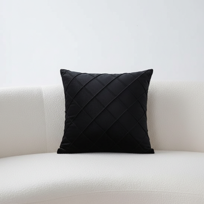 housse coussin noir