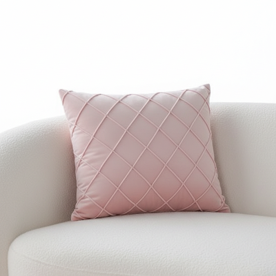 housse coussin rose