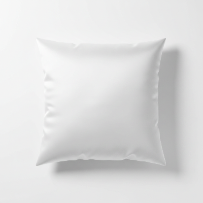 housse coussin satin blanc