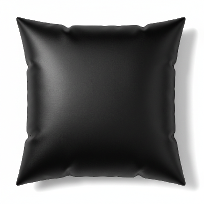 housse coussin satin noir