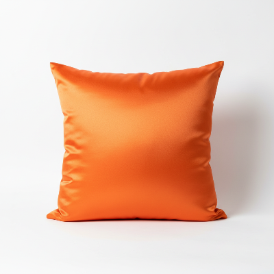 housse coussin satin orange