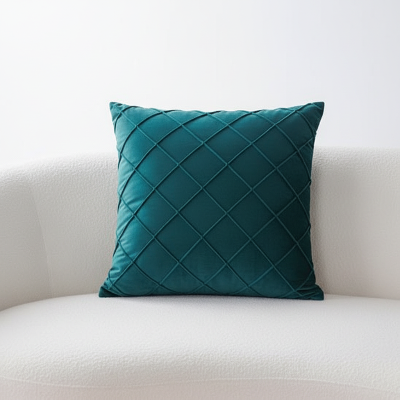 housse coussin vert canard