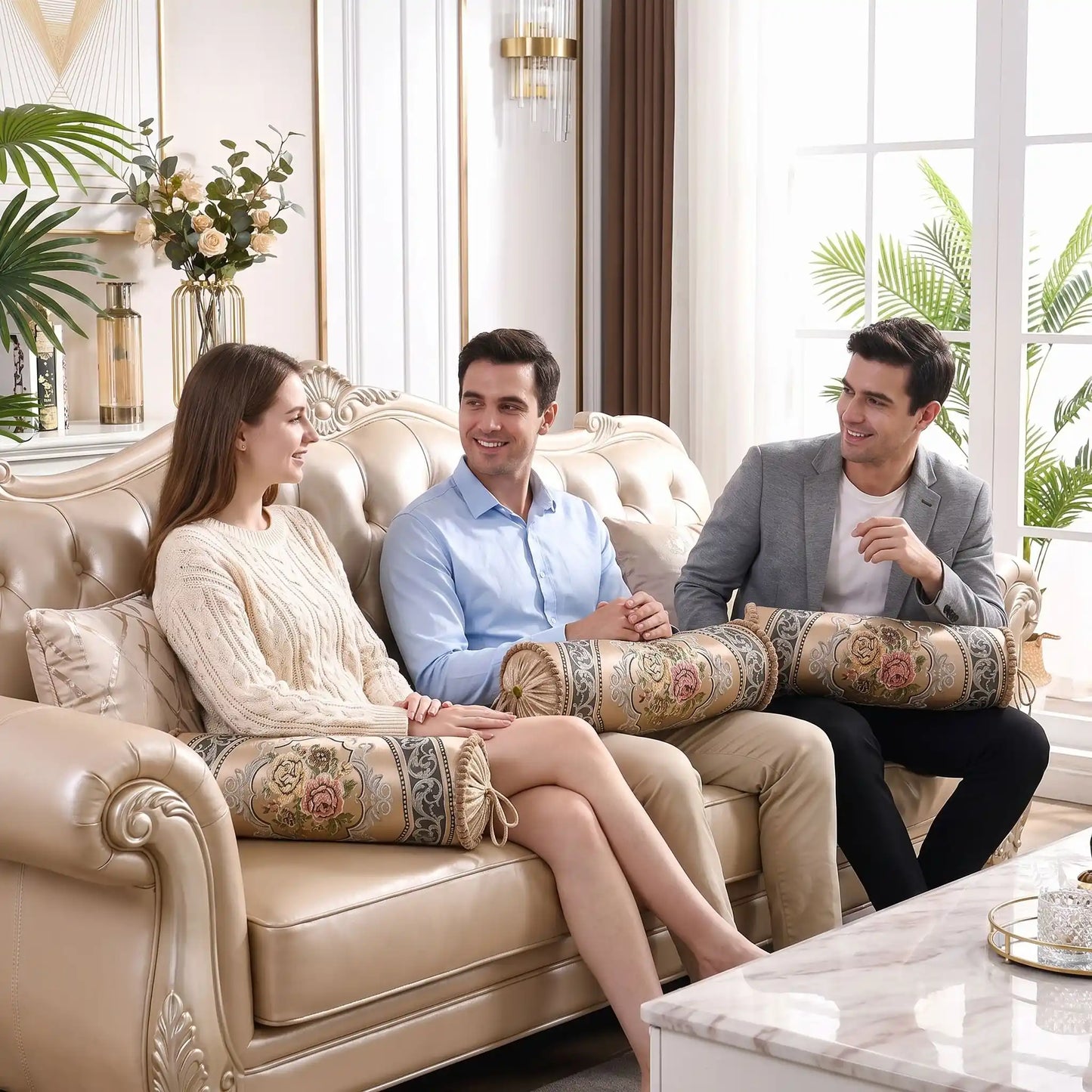 ils sont confortables avec leur canapé coussin