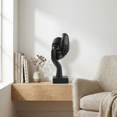sculpture main noire